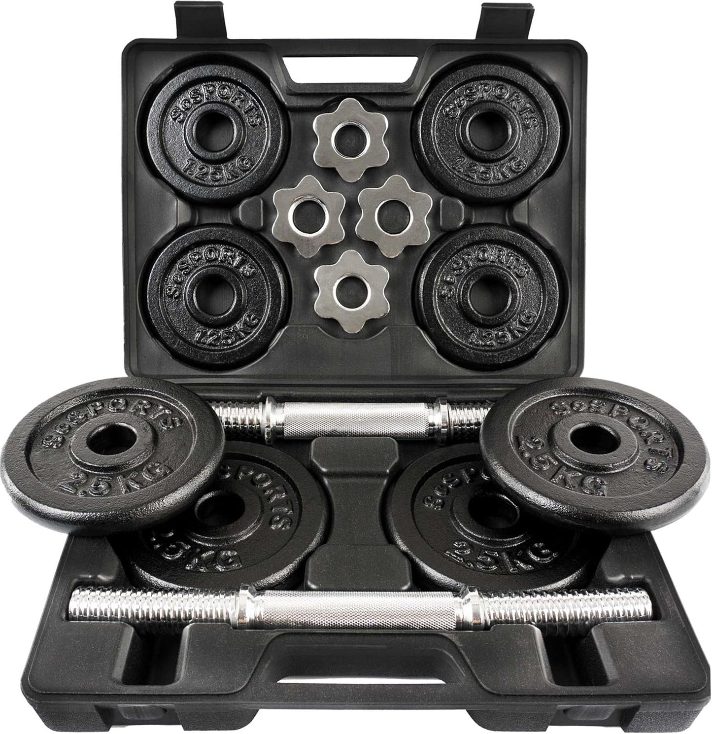 Haltères courts 15 – 20 kg avec mallette