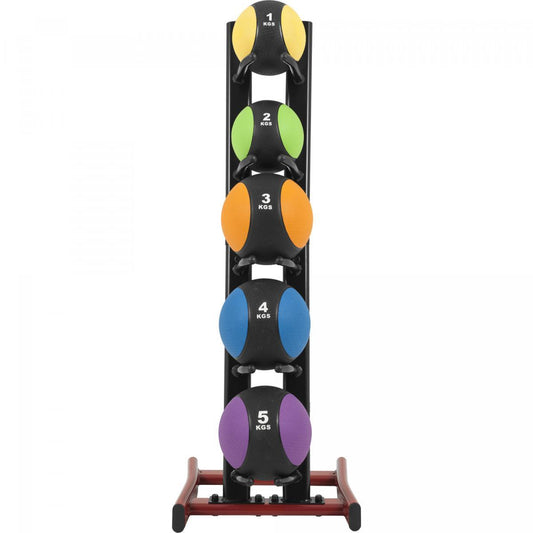Lot de 5 médecines ball avec rack de rangement - Gorilla Sports France