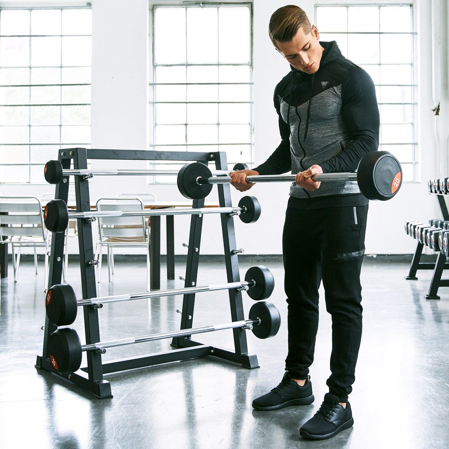 Rack de rangement pour barres en caoutchouc - Gorilla Sports France