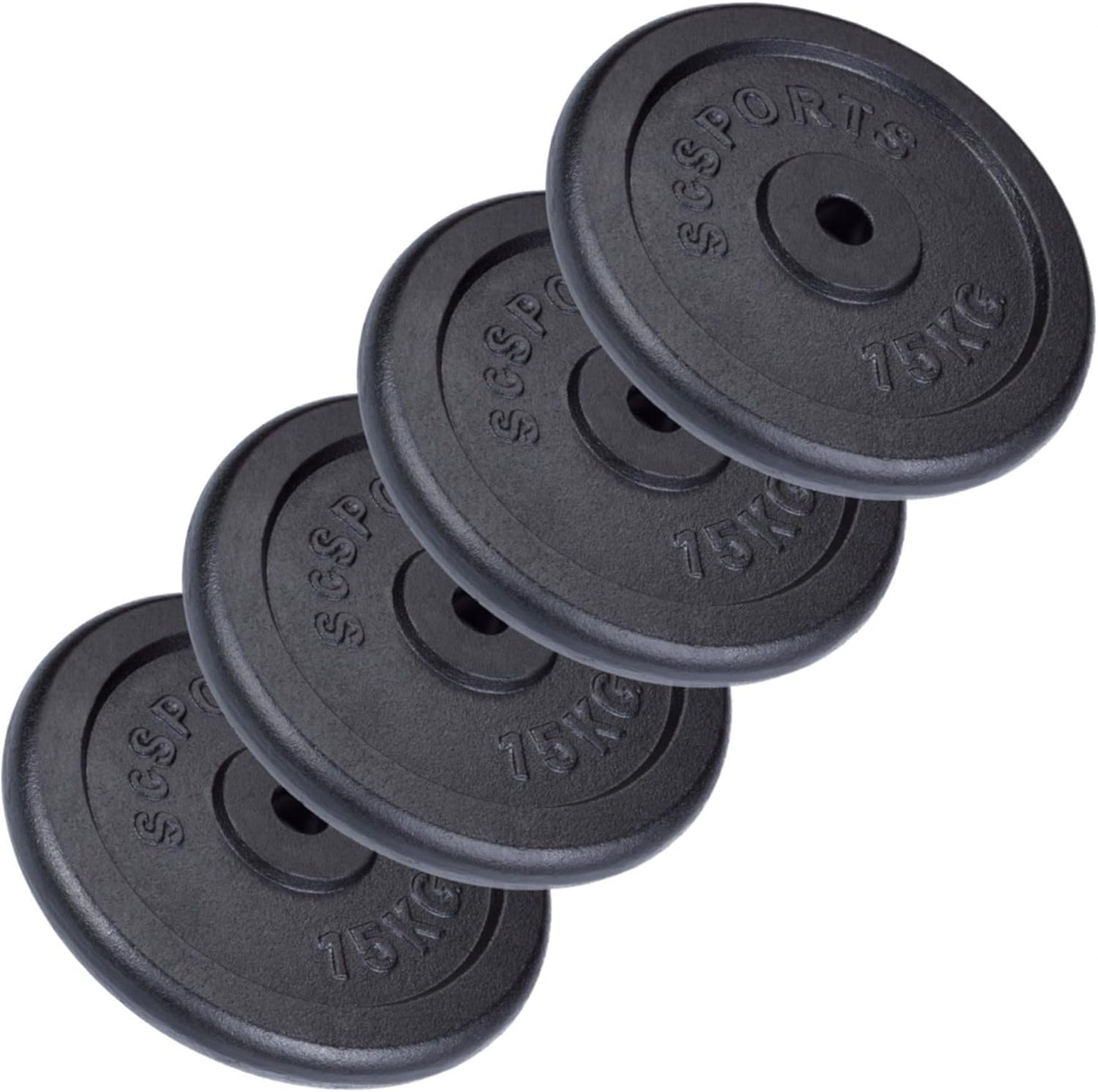 Disques de musculation 30/31 mm en fonte 15 – 60 kg