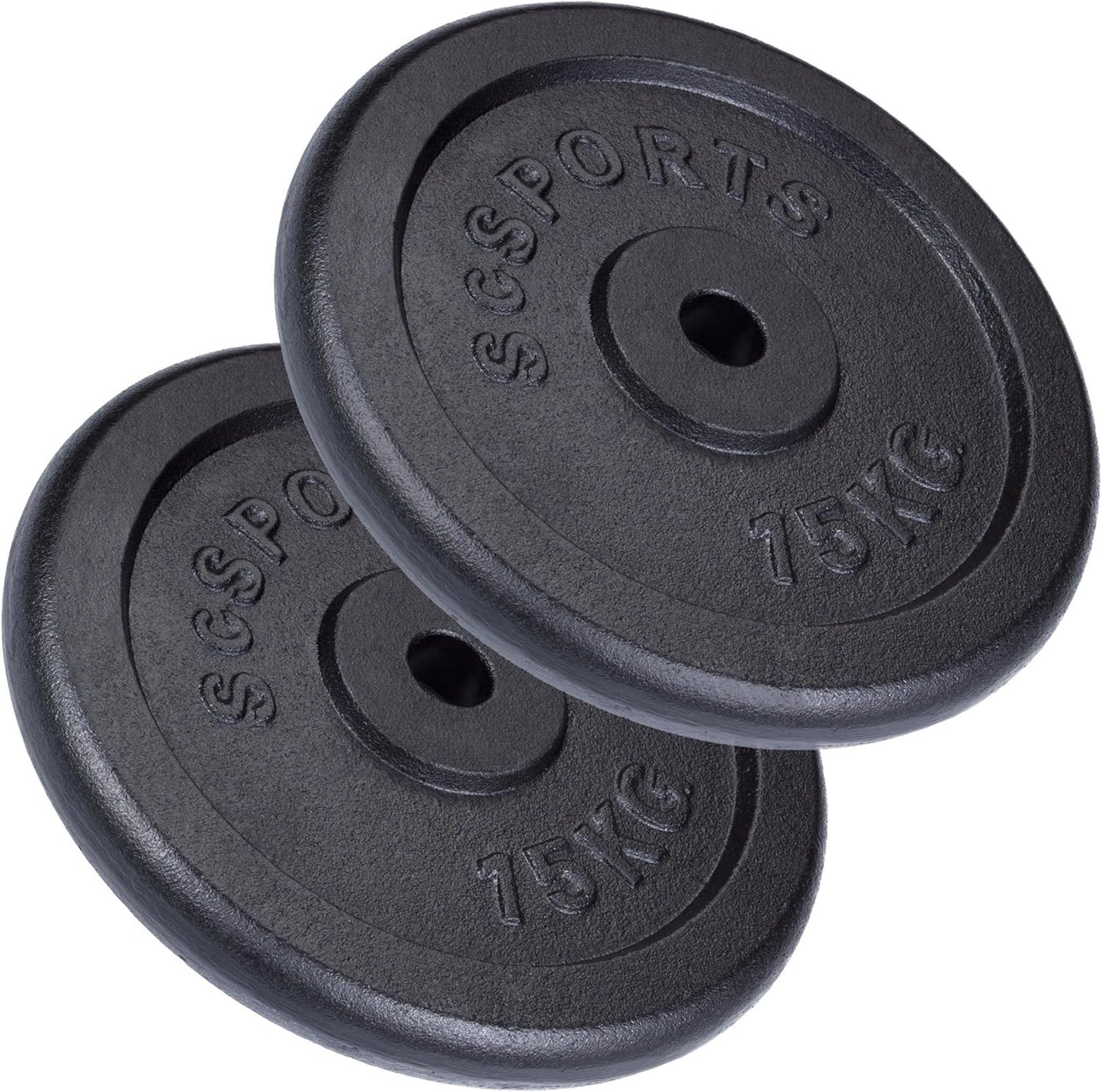 Disques de musculation 30/31 mm en fonte 15 – 60 kg