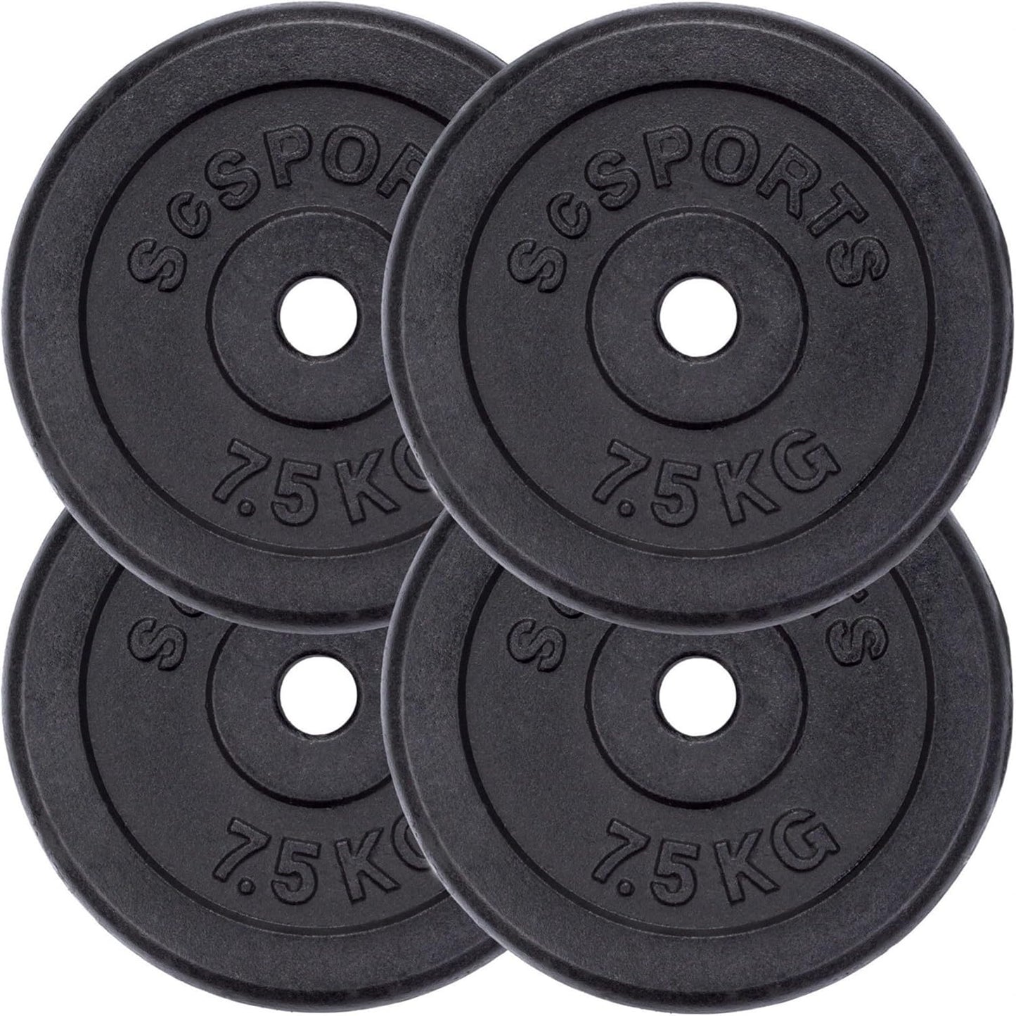 Disques de musculation 30/31 mm en fonte 15 – 60 kg