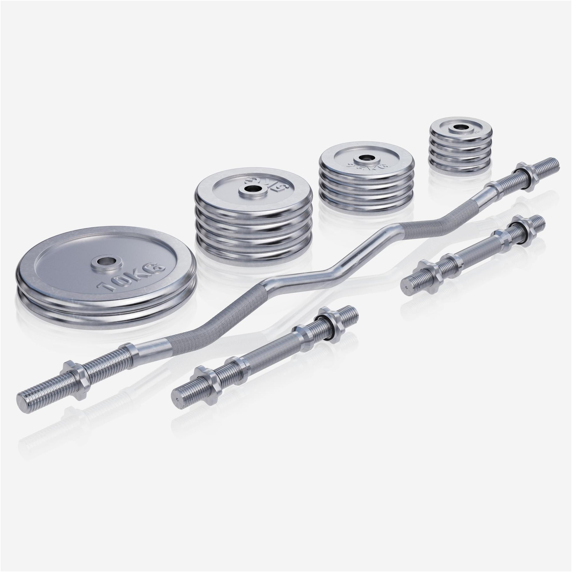 Set d’haltères SZ-Curl chromés 70 kg - Gorilla Sports France