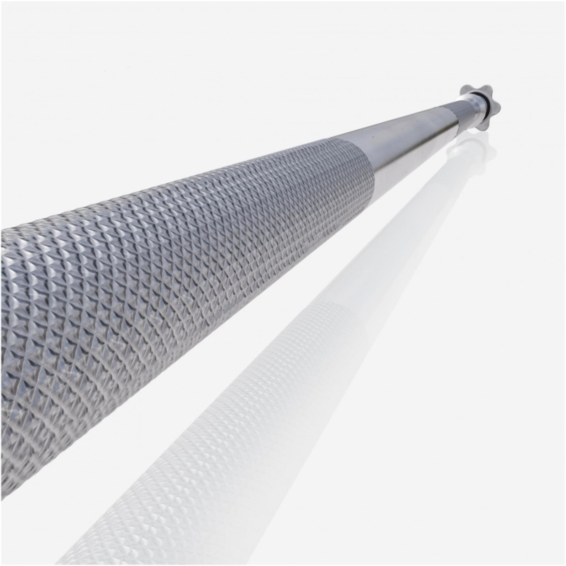 Barre longue chromée 150 cm avec stop disques en étoile - Gorilla Sports France