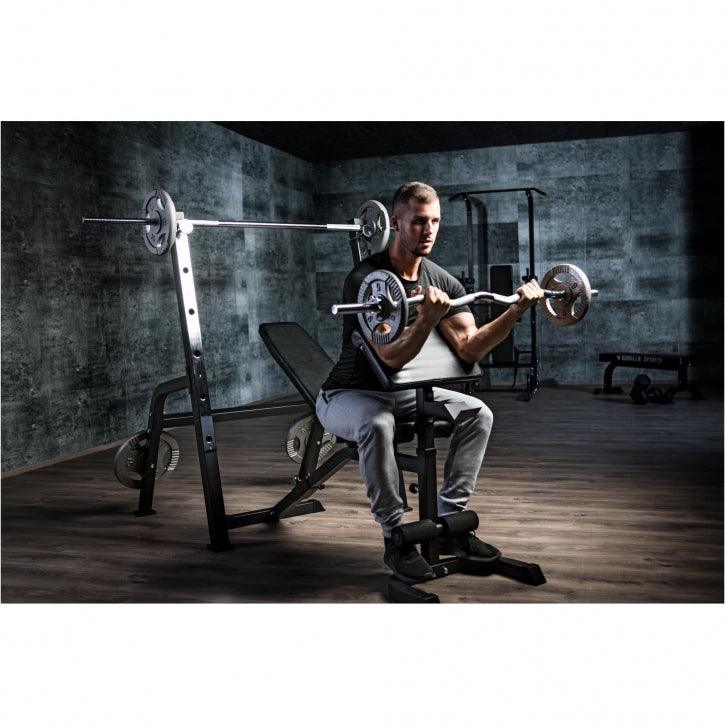 Barre curl SZ 120 cm - Gorilla Sports France