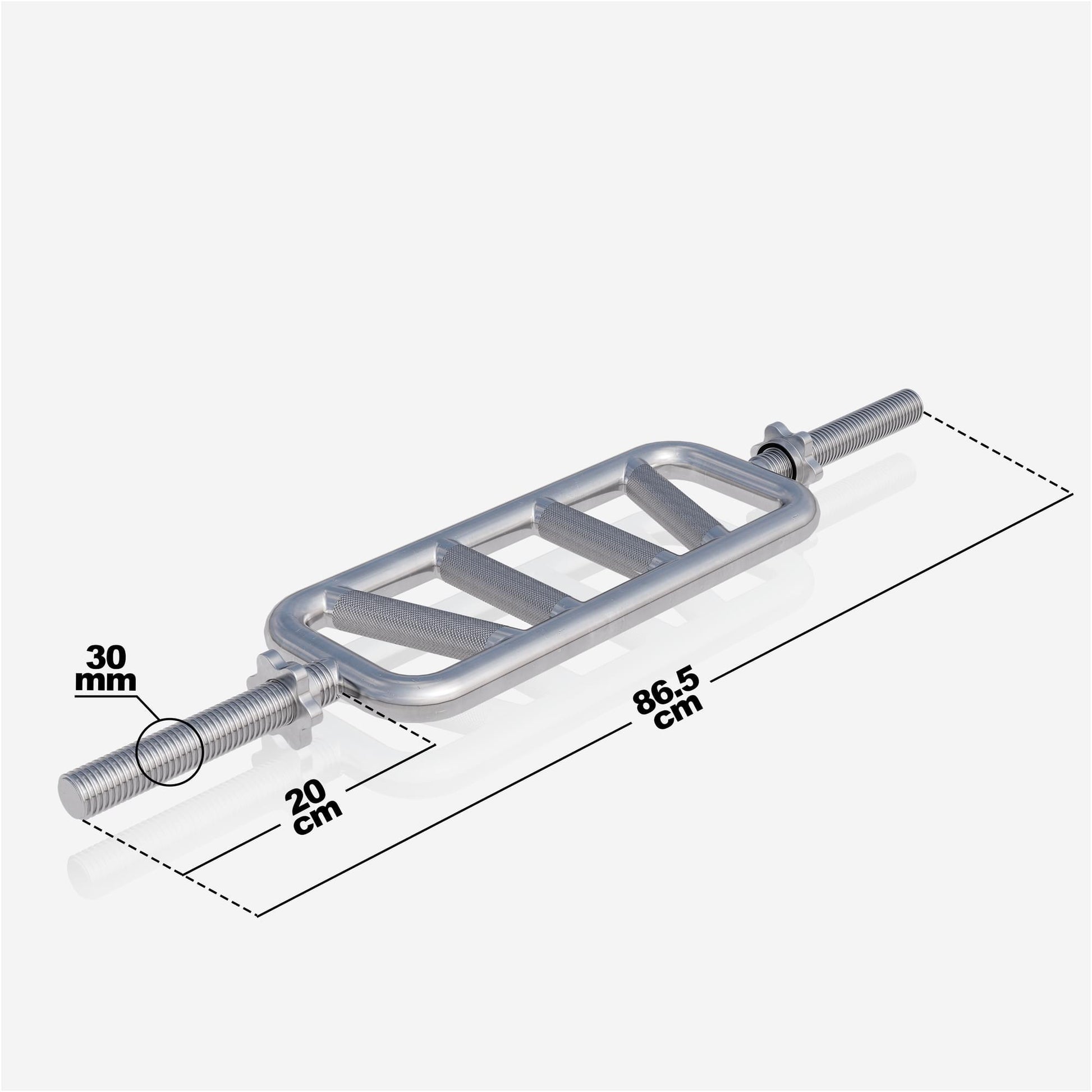 Barre de triceps diagonale en chrome - Gorilla Sports France