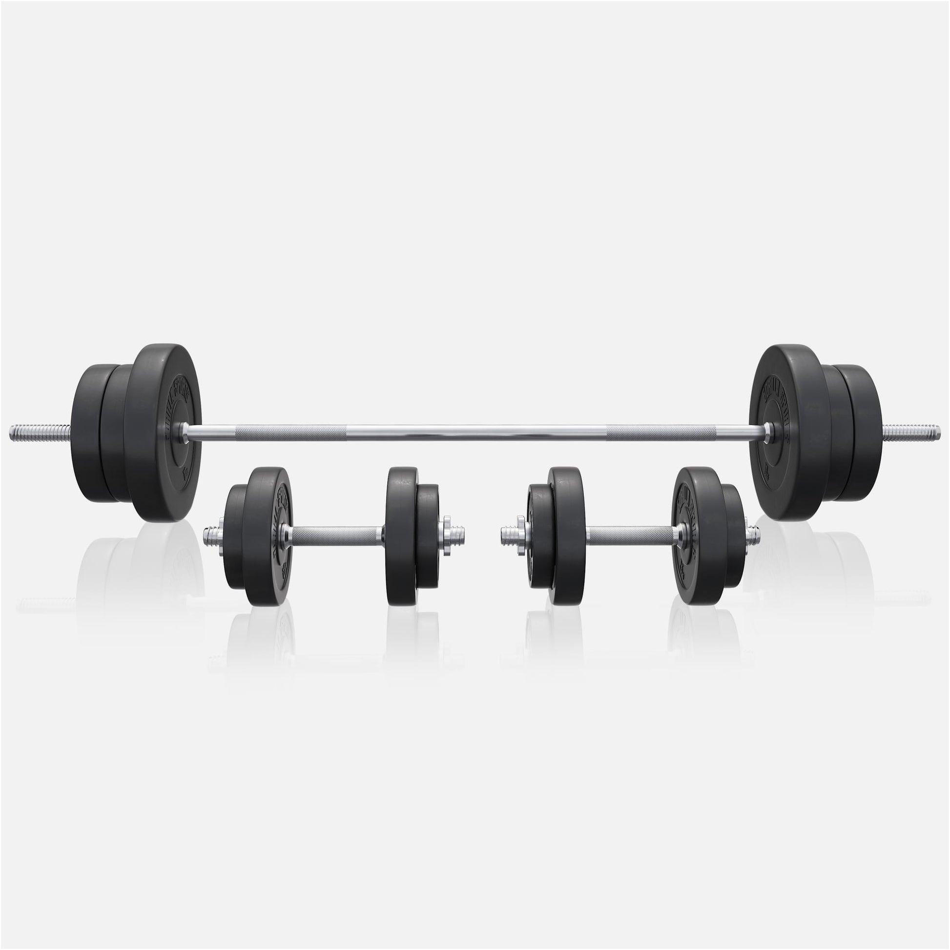 Set de barre longue en plastique de 70 kg - Gorilla Sports France
