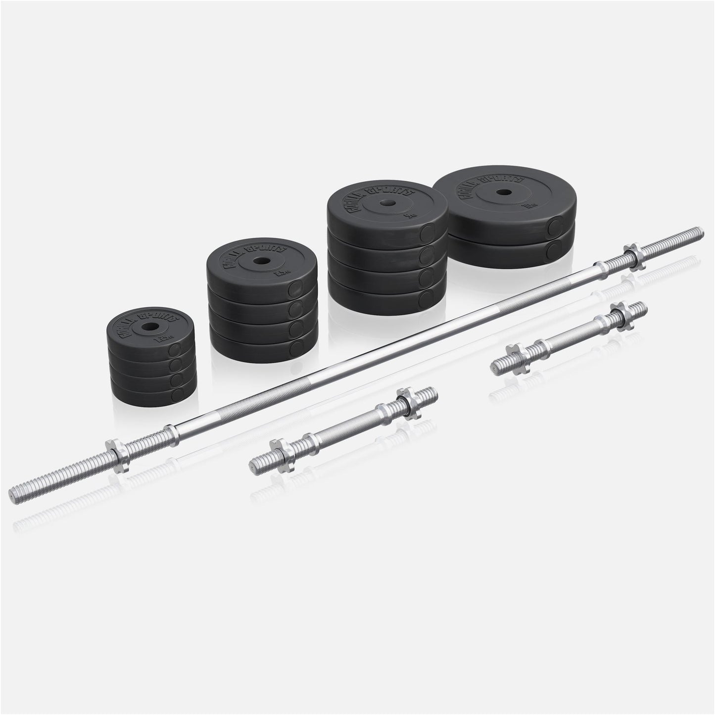 Set de barre longue en plastique de 70 kg - Gorilla Sports France