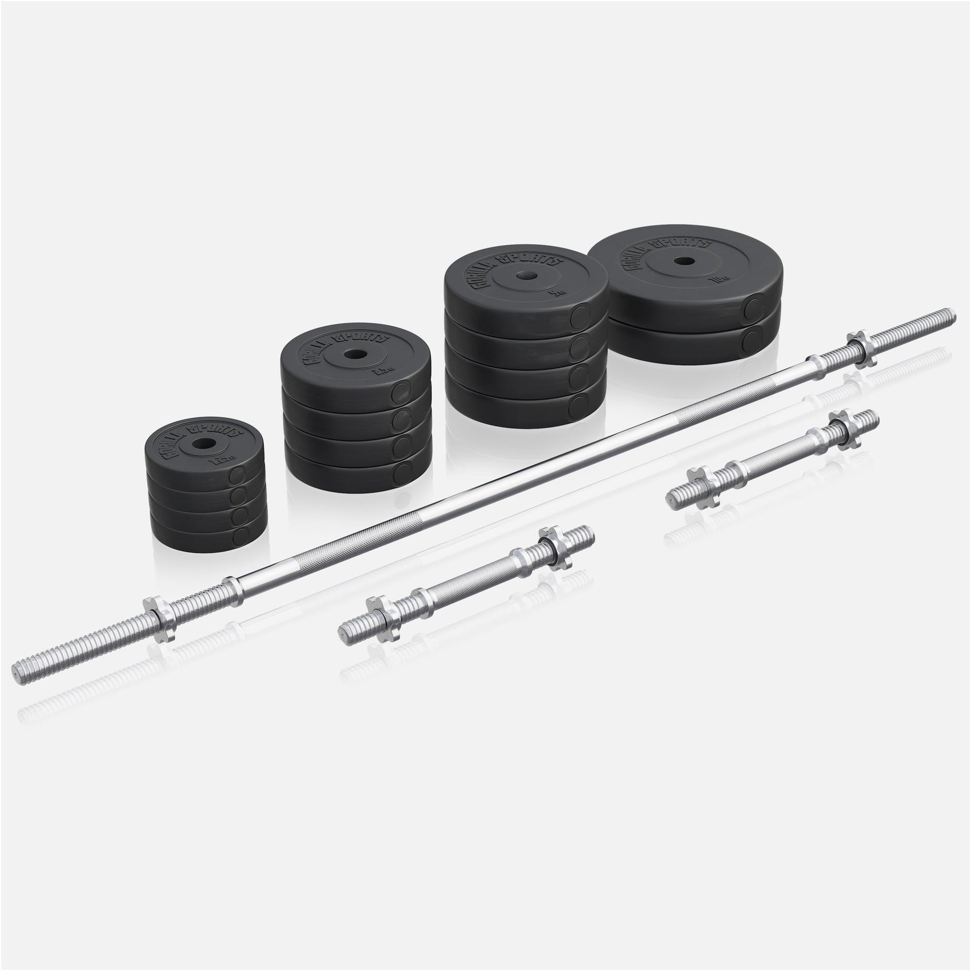 Set de barre longue en plastique de 70 kg - Gorilla Sports France