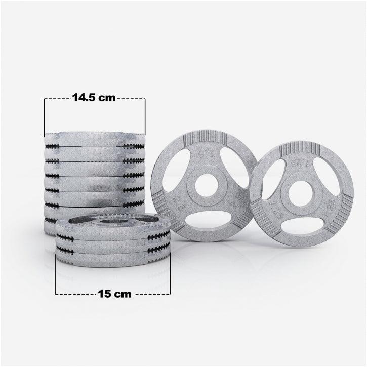 Set d'haltères courts en fonte grip 30 kg - Gorilla Sports France