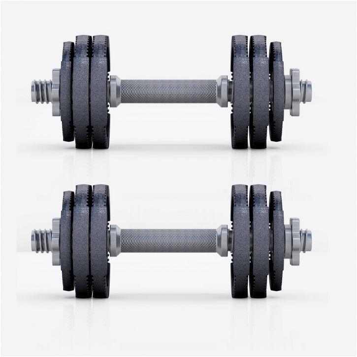 Set d'haltères courts en fonte grip 30 kg - Gorilla Sports France