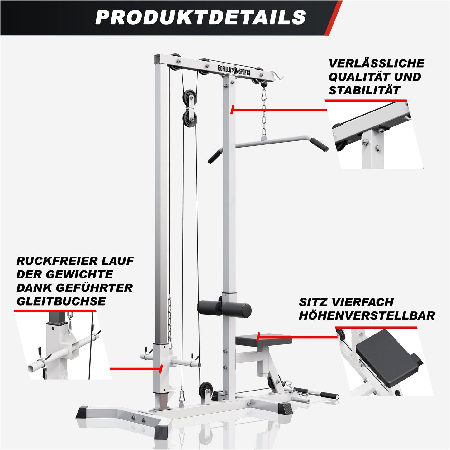 Station de tirage vertical dos
