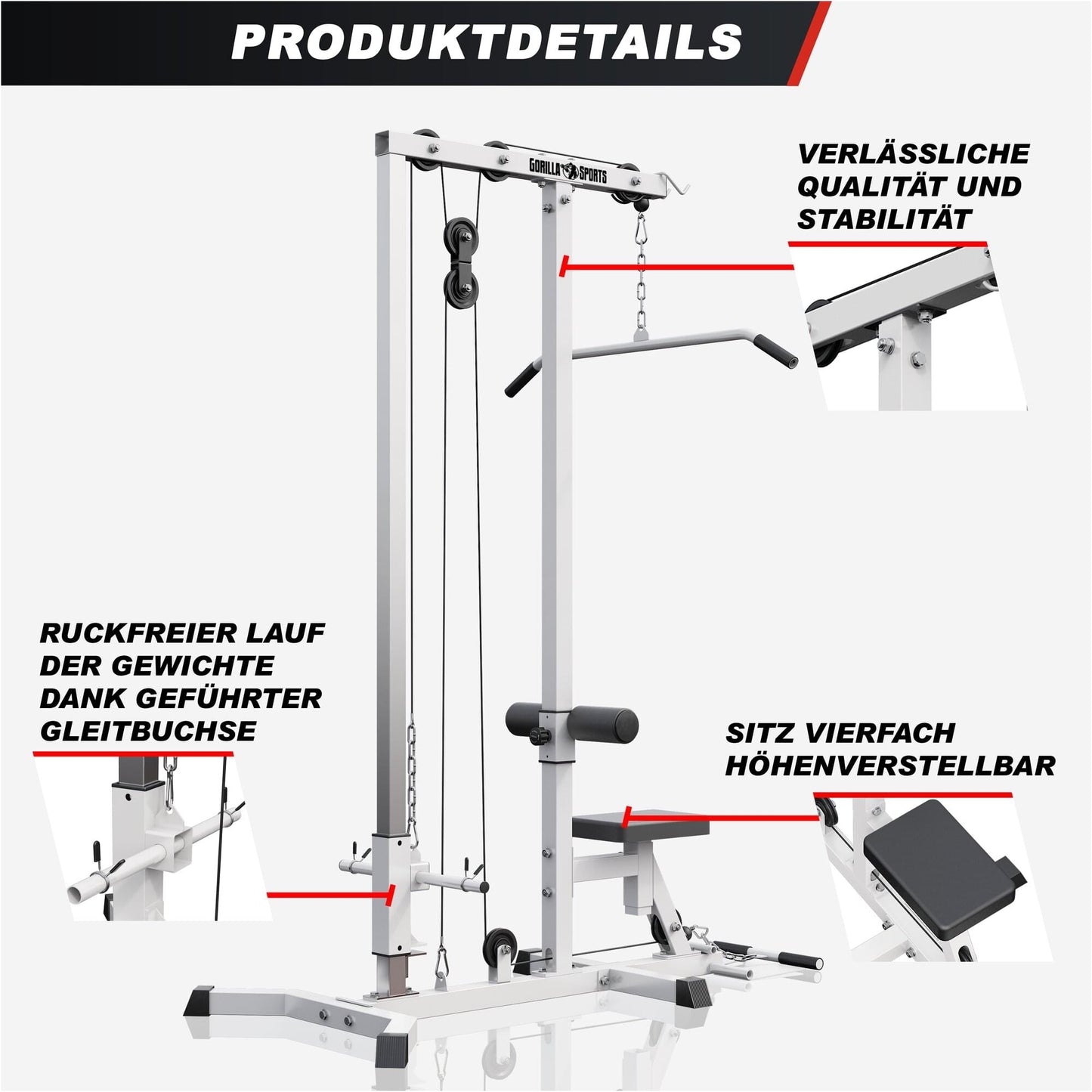 Station de tirage vertical dos