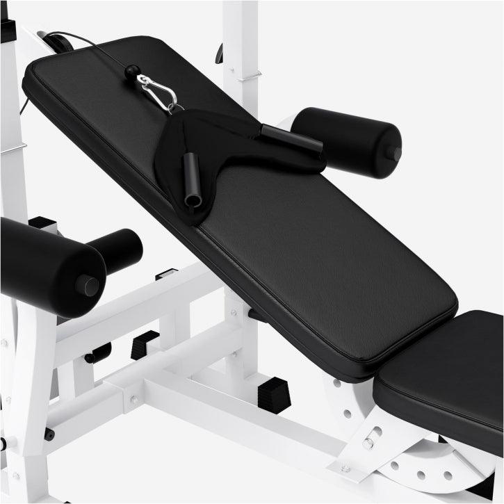 Banc de musculation universel avec set d'haltères en fonte de 108 kg - Gorilla Sports France