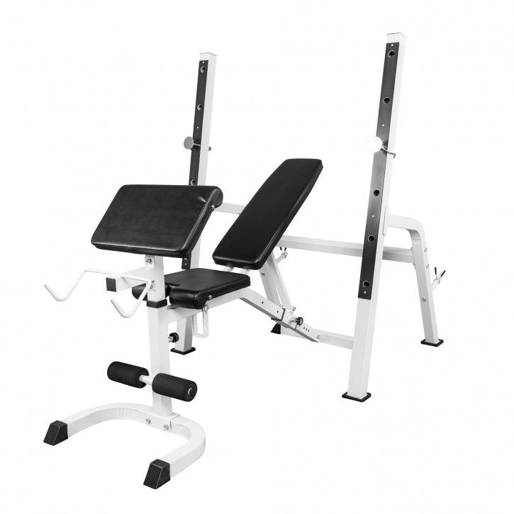 Banc de musculation avec repose-barre séparé - Gorilla Sports France