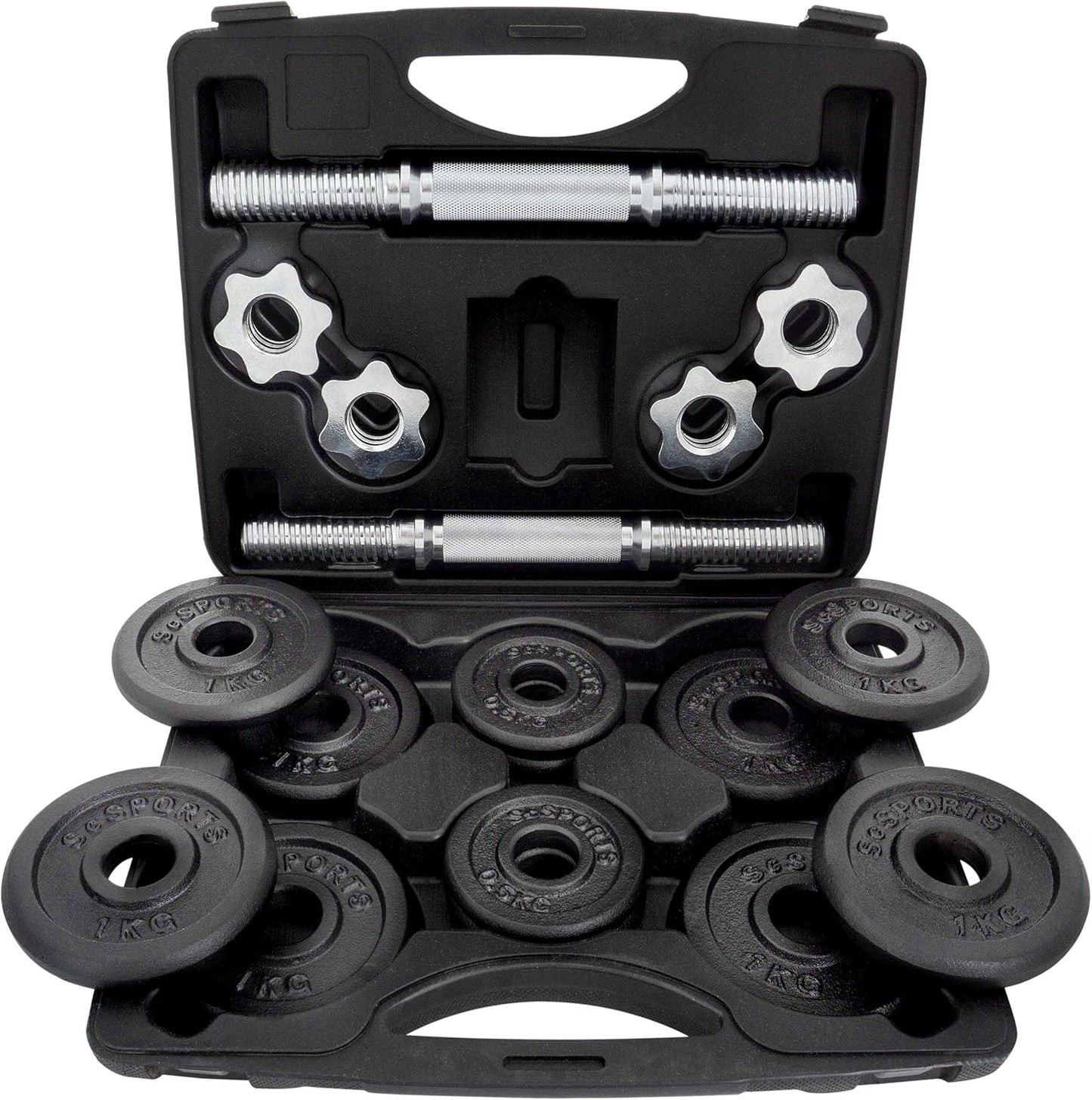 Haltères courts 15 – 20 kg avec mallette