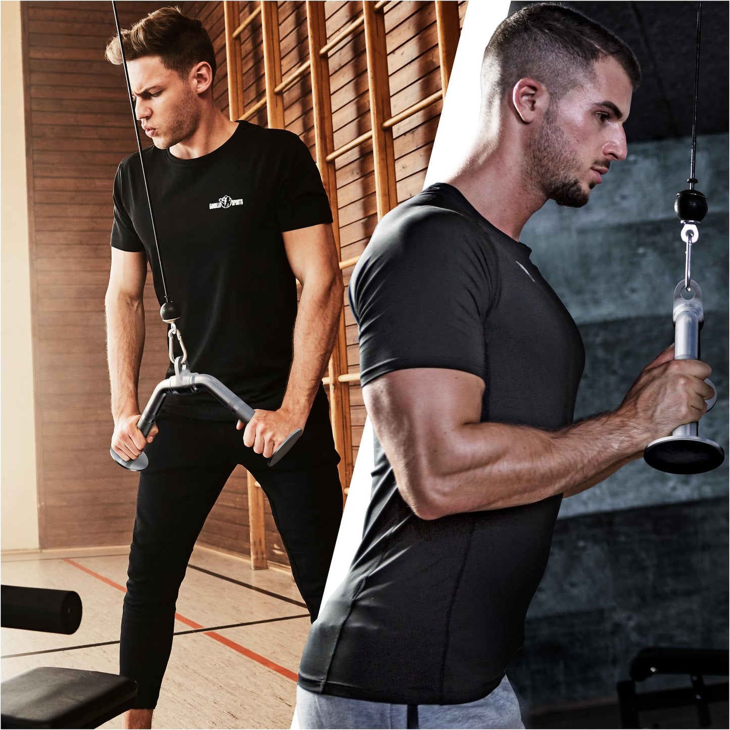 Poignée en V pour triceps avec articulation - Gorilla Sports France