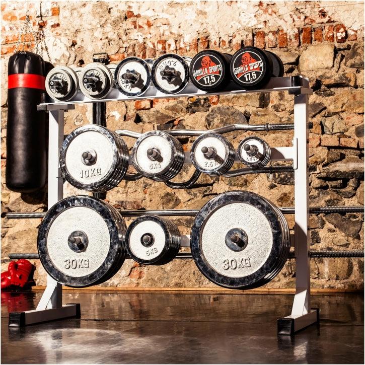 Rack de rangement pour disques et barres 30mm - Gorilla Sports France