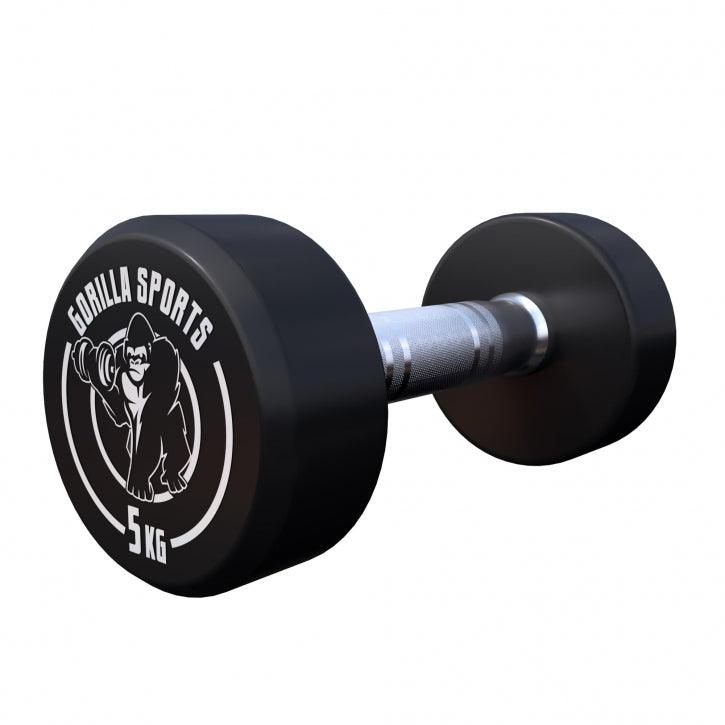 Haltère rond en caoutchouc - Gorilla Sports France