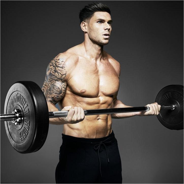 Banc de musculation avec set d'haltères longs - Gorilla Sports France