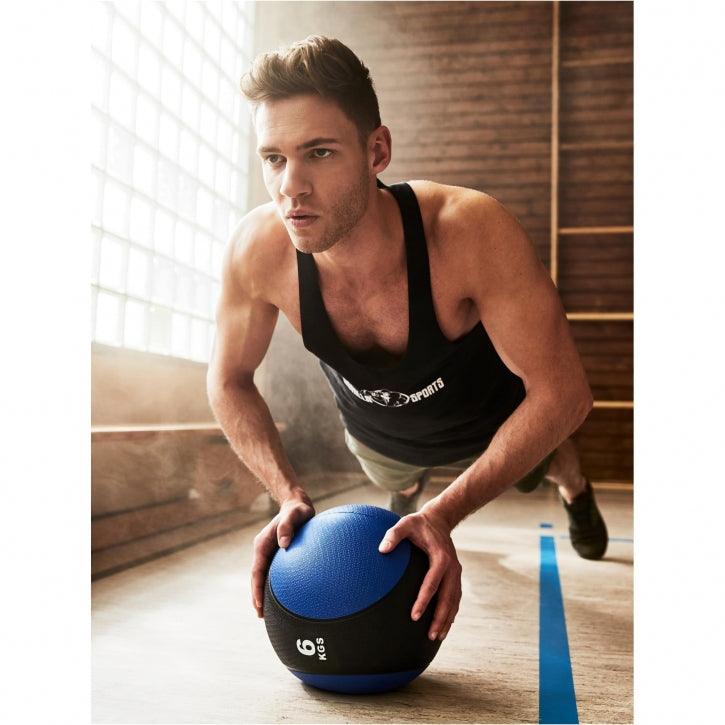 Médecine ball en caoutchouc - Gorilla Sports France