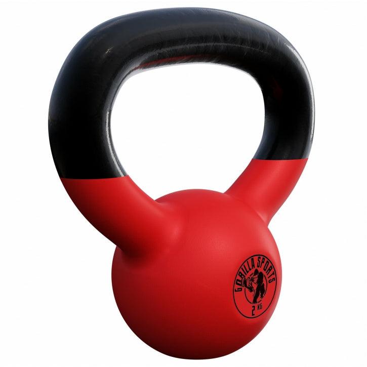 Kettlebell en fonte avec revêtement en vinyle - Gorilla Sports France