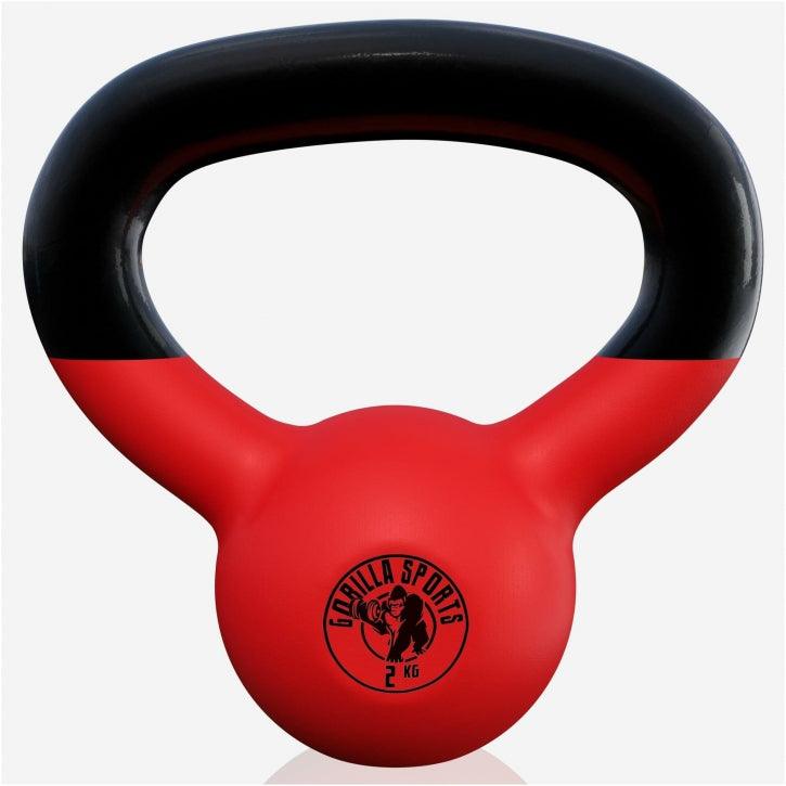 Kettlebell en fonte avec revêtement en vinyle - Gorilla Sports France