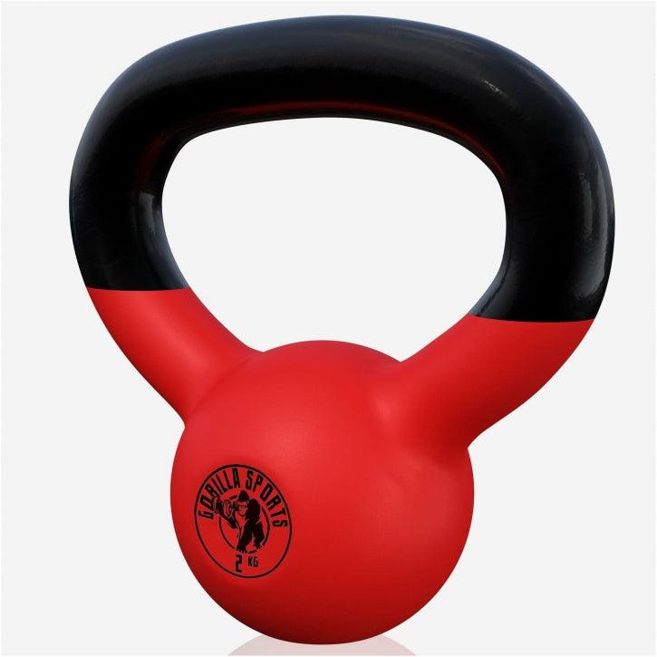 Kettlebell en fonte avec revêtement en vinyle - Gorilla Sports France