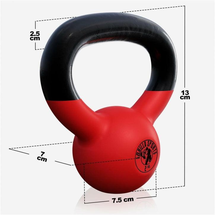 Kettlebell en fonte avec revêtement en vinyle - Gorilla Sports France