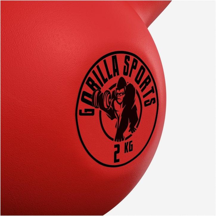 Kettlebell en fonte avec revêtement en vinyle - Gorilla Sports France