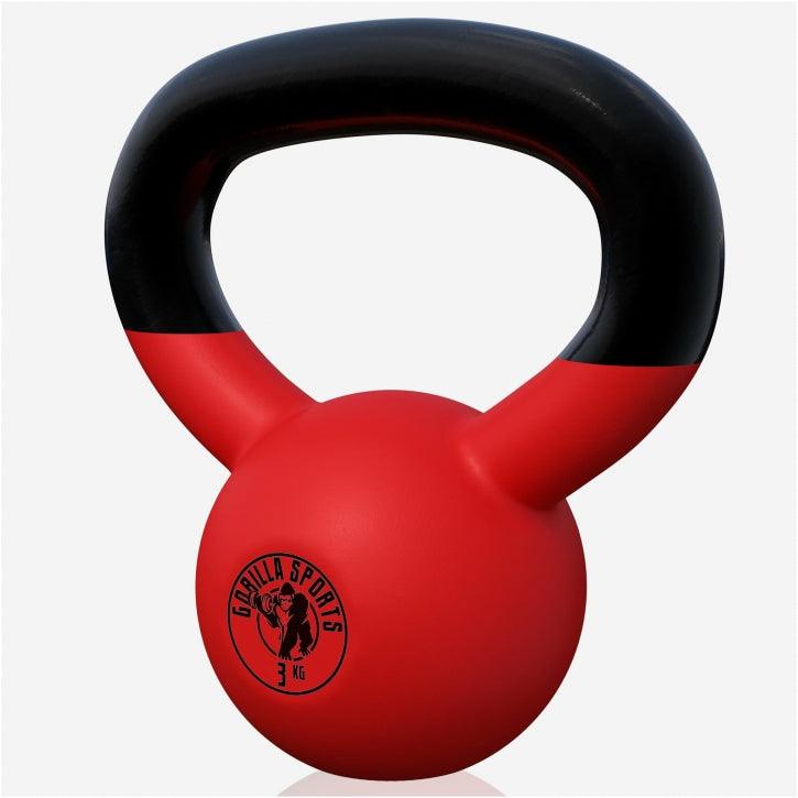 Kettlebell en fonte avec revêtement en vinyle - Gorilla Sports France