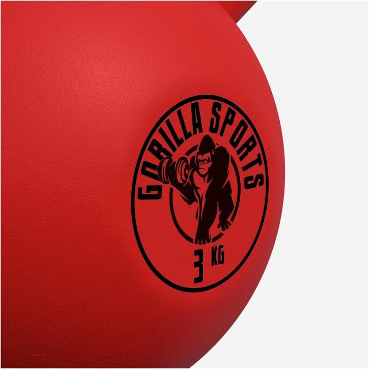 Kettlebell en fonte avec revêtement en vinyle - Gorilla Sports France
