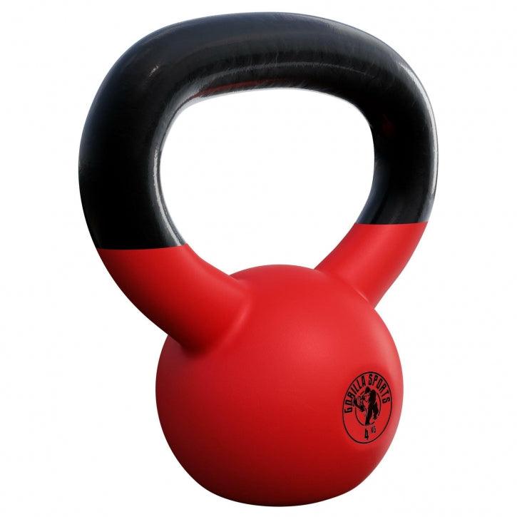 Kettlebell en fonte avec revêtement en vinyle - Gorilla Sports France