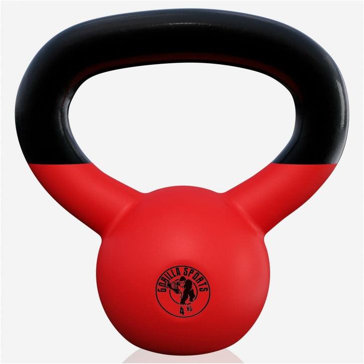 Kettlebell en fonte avec revêtement en vinyle - Gorilla Sports France