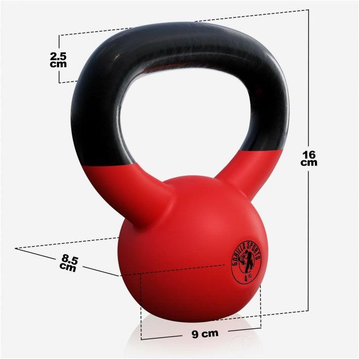 Kettlebell en fonte avec revêtement en vinyle - Gorilla Sports France