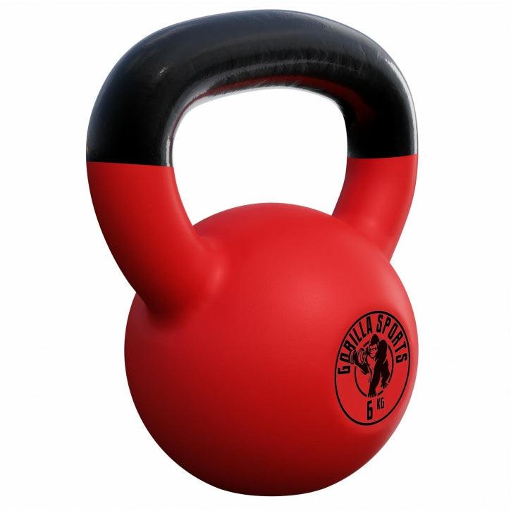 Kettlebell en fonte avec revêtement en vinyle - Gorilla Sports France