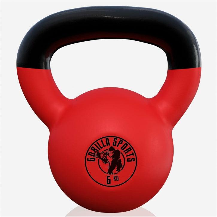 Kettlebell en fonte avec revêtement en vinyle - Gorilla Sports France