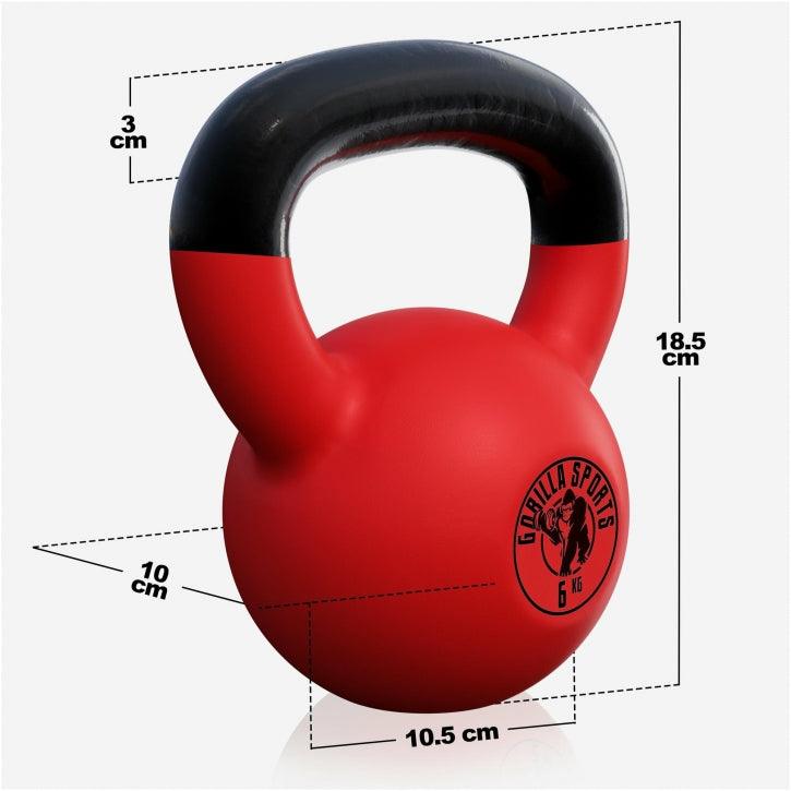 Kettlebell en fonte avec revêtement en vinyle - Gorilla Sports France