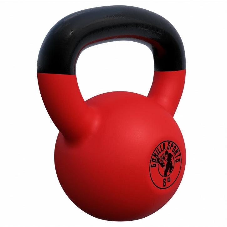 Kettlebell en fonte avec revêtement en vinyle - Gorilla Sports France