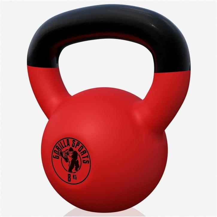 Kettlebell en fonte avec revêtement en vinyle - Gorilla Sports France
