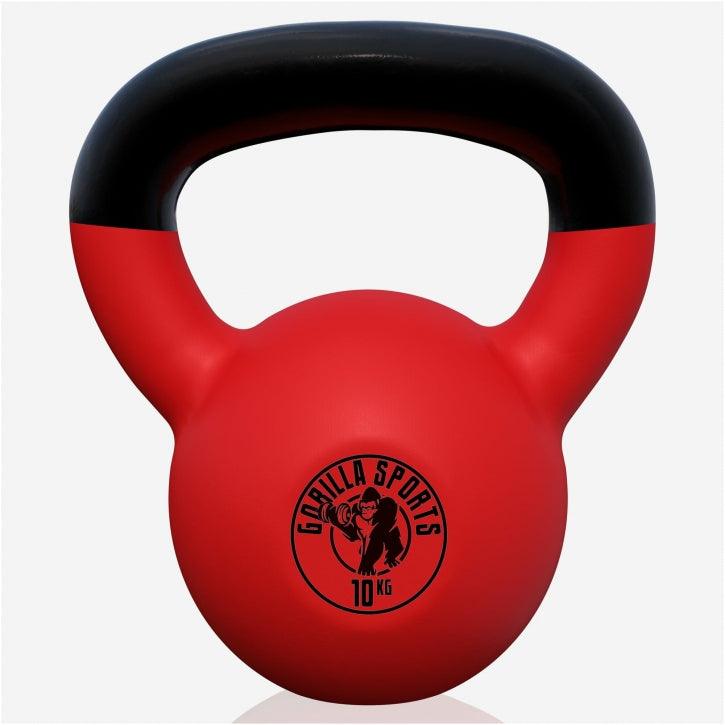 Kettlebell en fonte avec revêtement en vinyle - Gorilla Sports France