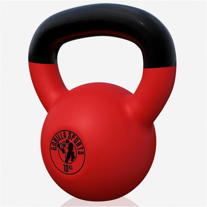 Kettlebell en fonte avec revêtement en vinyle - Gorilla Sports France
