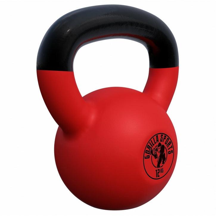 Kettlebell en fonte avec revêtement en vinyle - Gorilla Sports France