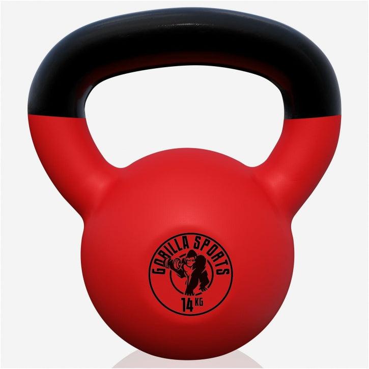 Kettlebell en fonte avec revêtement en vinyle - Gorilla Sports France