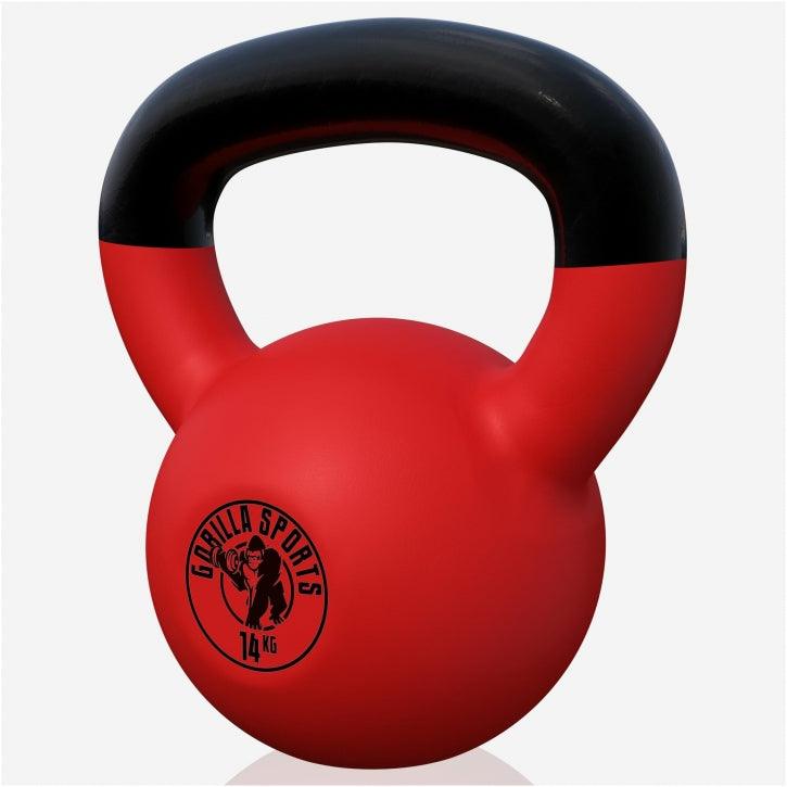 Kettlebell en fonte avec revêtement en vinyle - Gorilla Sports France
