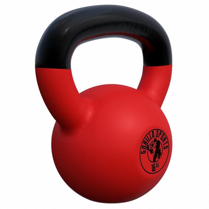 Kettlebell en fonte avec revêtement en vinyle - Gorilla Sports France
