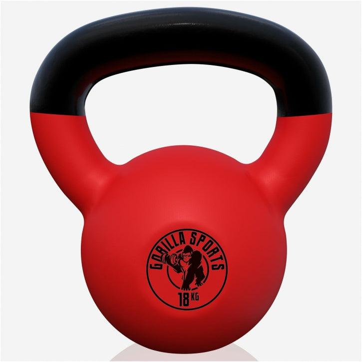 Kettlebell en fonte avec revêtement en vinyle - Gorilla Sports France