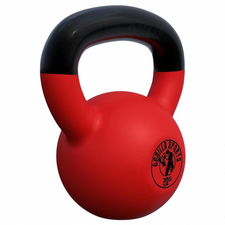Kettlebell en fonte avec revêtement en vinyle - Gorilla Sports France