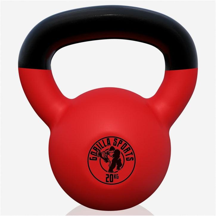 Kettlebell en fonte avec revêtement en vinyle - Gorilla Sports France
