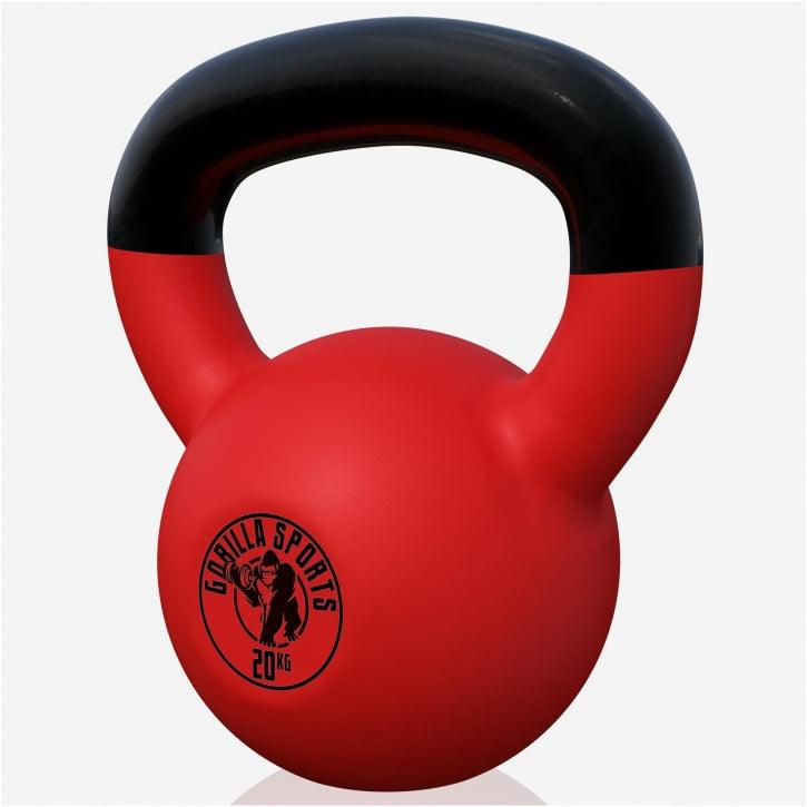 Kettlebell en fonte avec revêtement en vinyle - Gorilla Sports France